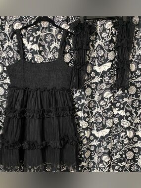 Disturbia Ruffled Tiered Dress with Arm Coverings